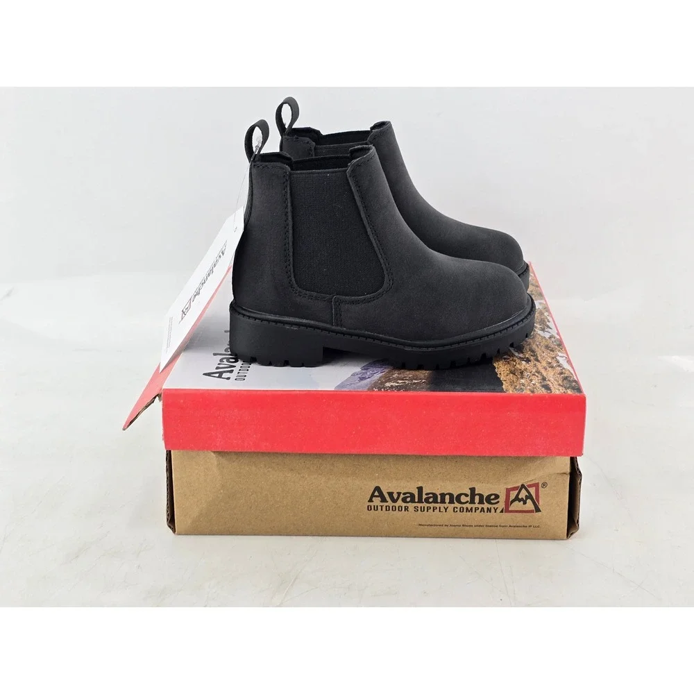Avalanche Chelsea Boots Kids Size 5 Black Outdoor Pull On AV98785 - New